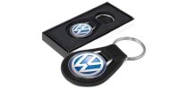 Baron Round Leather Key Ring