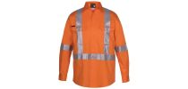 Hi Vis (Day & Night) LONG SLEEVE 150G CROSS BACK TAPE SHIRT