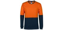 JB's Hi Vis LONG SLEEVE CREW NECK COTTON T-SHIRT