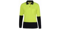 JB's LADIES Hi Vis LONG SLEEVE COMFORT POLO