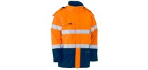 Taped Hi Vis FR Wet Weather Shell Jacket - Orange/Navy