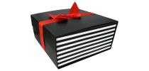 Large Flat Pack Gift Box With Ribbon