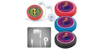 Earphone / Headphone Set in Silicone Case with Cord Retainer