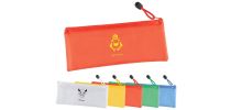 PVC Pencil Case/Organiser with Zipper and Mesh Divider